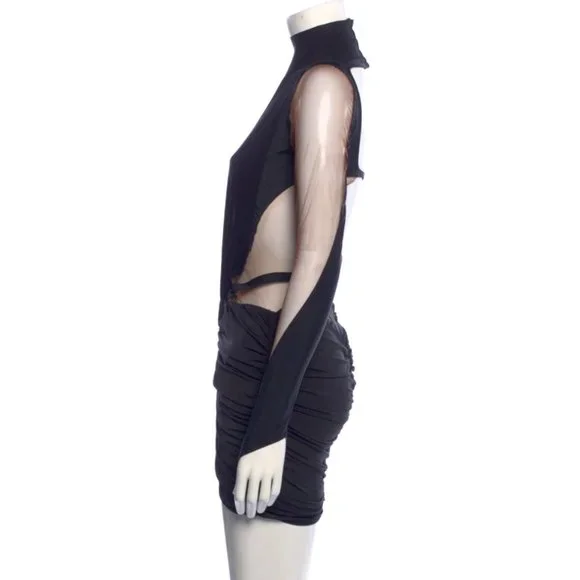 Mugler Turtleneck Mini Dress - Picture 2 of 7